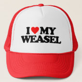 IK HOOR VAN MIJN WEASEL TRUCKER PET (Voorkant)