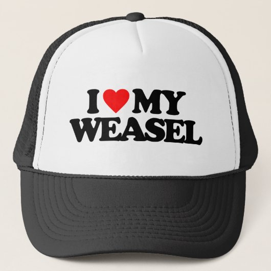 IK HOOR VAN MIJN WEASEL TRUCKER PET (Voorkant)