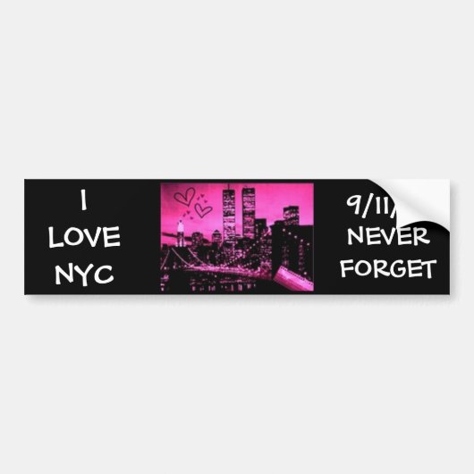 IK HOOR VAN NYC, 11-09-01 BUMPERSTICKER (Voorkant)