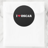 IK HOOR VAN OSCAR RONDE STICKER (Tas)