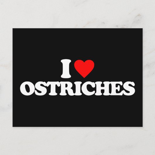 IK HOOR VAN OSTRICHES BRIEFKAART (Voorkant)
