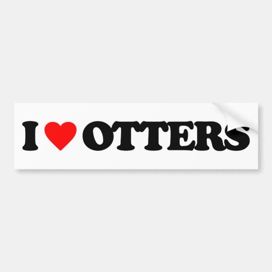 IK HOOR VAN OTTERS BUMPERSTICKER (Voorkant)