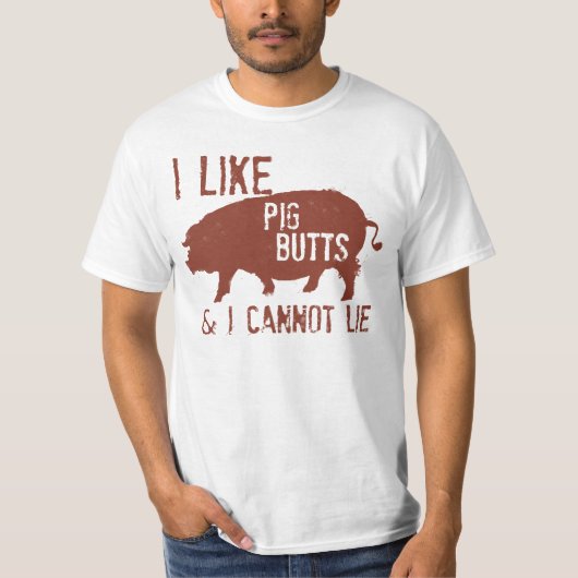 IK HOOR VAN PIG BUTTS VERWIJDERD T-SHIRT (Voorkant)