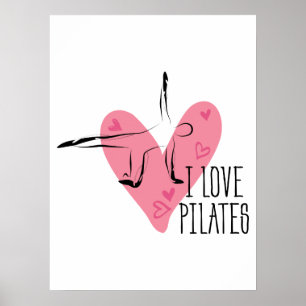 IK HOOR VAN PILATEN EN Pilates Pose Poster