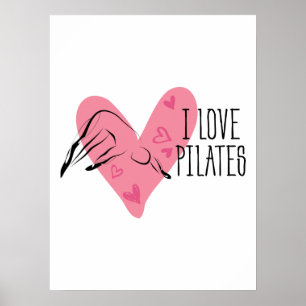 IK HOOR VAN PILATEN EN Pilates Pose Poster
