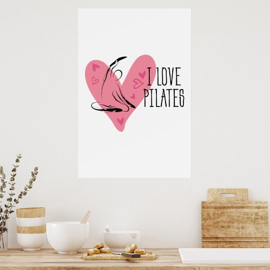 IK HOOR VAN PILATEN EN Pilates Pose Poster (Keuken)