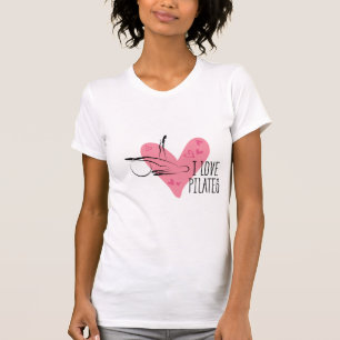 IK HOOR VAN PILATES Pilates Pose met een bal T-shirt