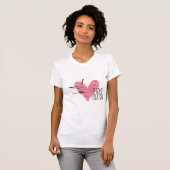 IK HOOR VAN PILATES Pilates Pose met een bal T-shirt (Voorkant volledig)