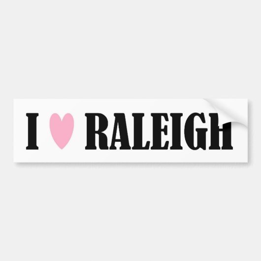 IK HOOR VAN RALEIGH-BUMPERSTICKER BUMPERSTICKER (Voorkant)