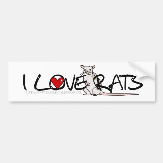 IK HOOR VAN RATS-bumpersticker Bumpersticker (Voorkant)