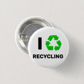 IK HOOR VAN RECYCLING RONDE BUTTON 3,2 CM (Voorkant /achterkant)