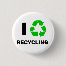 IK HOOR VAN RECYCLING RONDE BUTTON 3,2 CM