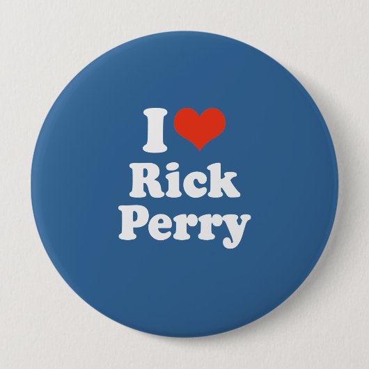 IK HOOR VAN RICK PERRY RONDE BUTTON 4,0 CM (Voorkant)
