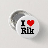 "IK HOOR VAN RIK" RONDE BUTTON 3,2 CM (Voorkant /achterkant)