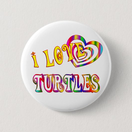 IK HOOR VAN TURTLS RONDE BUTTON 5,7 CM (Voorkant)