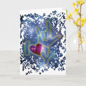 IK HOOR VAN U / gebarentaal Kaart (Gele Bloem)