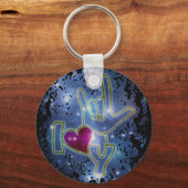 IK HOOR VAN U / gebarentaal Sleutelhanger (Voorkant)