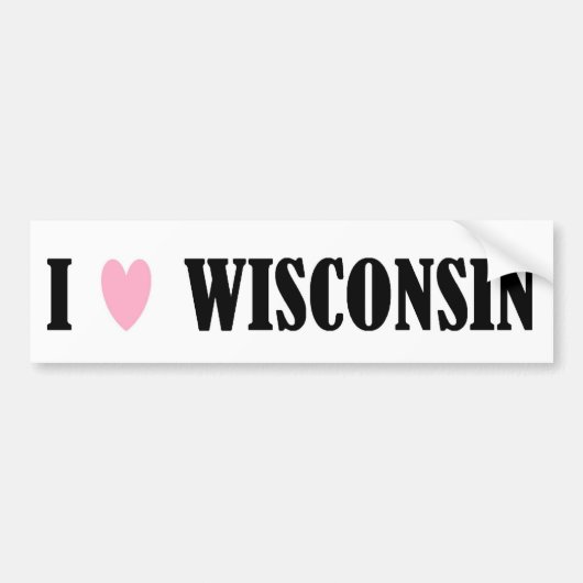 IK HOOR VAN WISCONSIN BUMPERSTICKER (Voorkant)