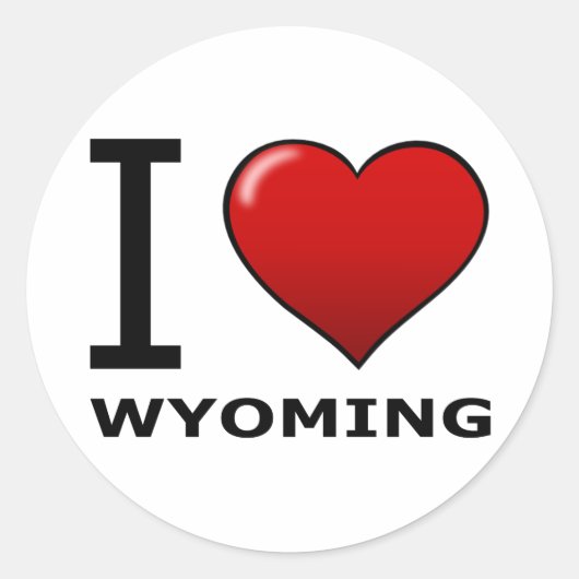 IK HOOR VAN WYOMING RONDE STICKER (Voorkant)