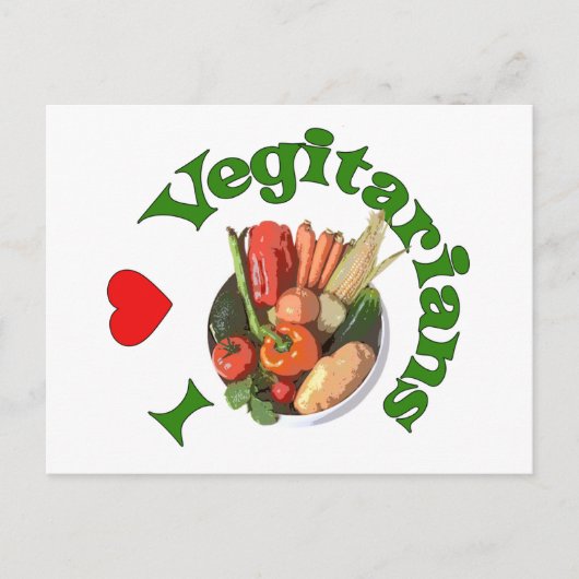 Ik hoor vegetariërs briefkaart (Voorkant)