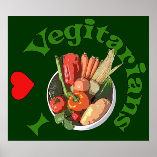 Ik hoor vegetariërs poster (Voorkant)