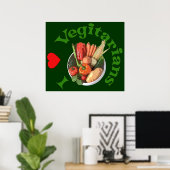 Ik hoor vegetariërs poster (Thuiskantoor)
