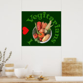 Ik hoor vegetariërs poster (Keuken)