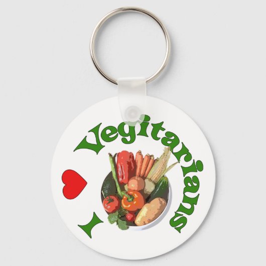 Ik hoor vegetariërs sleutelhanger (Voorkant)