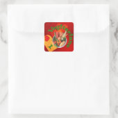 Ik hoor vegetariërs vierkante sticker (Tas)
