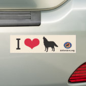 Ik hoor Wolven Bumpersticker (Op auto)