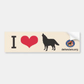 Ik hoor Wolven Bumpersticker (Voorkant)