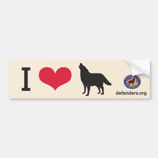 Ik hoor Wolven Bumpersticker (Voorkant)