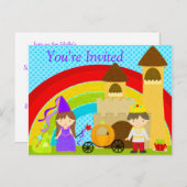 Ik hoor Ye, het is een koninklijke partij. Uitnodiging Briefkaart (Voorkant / Achterkant)