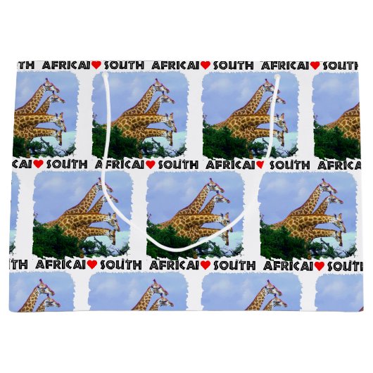 Ik hoor Zuid-Afrika 4 Giraffe Groot Cadeauzakje (Voorkant)