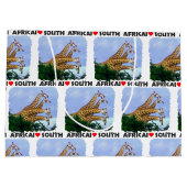 Ik hoor Zuid-Afrika 4 Giraffe Groot Cadeauzakje (Achterkant)