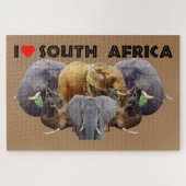 Ik hoor Zuid-Afrika Elephant Emblem Legpuzzel (Horizontaal)