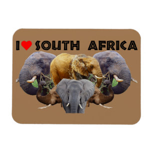 Ik hoor Zuid-Afrika Elephant Emblem Magneet