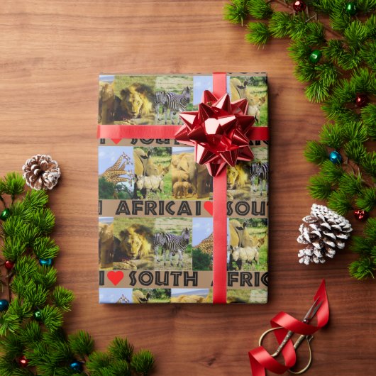 Ik hoor Zuid-Afrika foto's van wilde dieren Cadeaupapier (Feestdagen Geschenken)