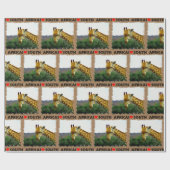 Ik hoor Zuid-Afrika Giraffe Thorn boom Cadeaupapier (Vlak)