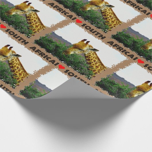 Ik hoor Zuid-Afrika Giraffe Thorn boom Cadeaupapier (Hoek)