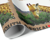 Ik hoor Zuid-Afrika Giraffe Thorn boom Cadeaupapier (Rol Hoek)
