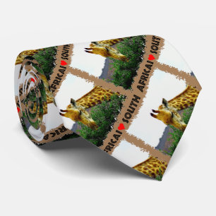 Ik hoor Zuid-Afrika Giraffe Thorn boom Stropdas