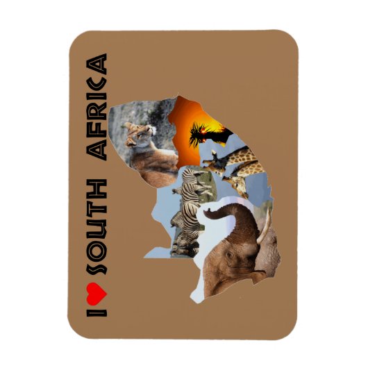 Ik hoor Zuid-Afrika in het wild land Magneet (Verticaal)