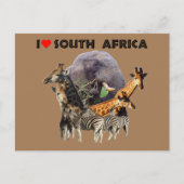 Ik hoor Zuid-Afrika Wildlife Collage Briefkaart (Voorkant)