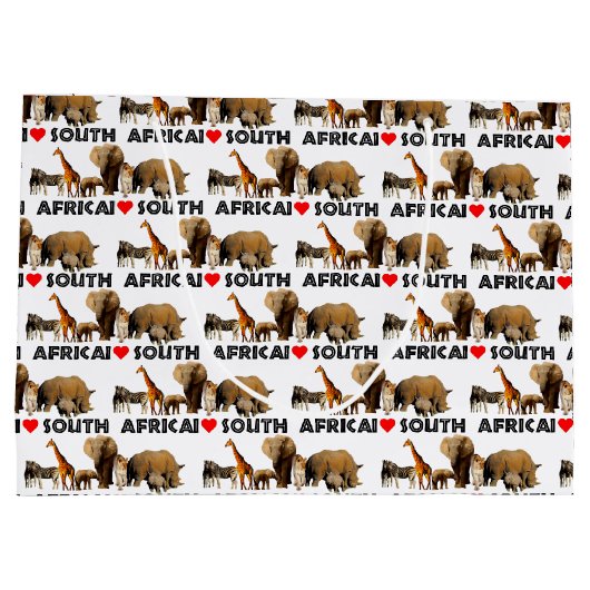 Ik hoor Zuid-Afrika Wildlife Collage Groot Cadeauzakje (Achterkant)