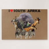 Ik hoor Zuid-Afrika Wildlife Collage Legpuzzel (Horizontaal)