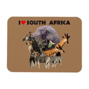 Ik hoor Zuid-Afrika Wildlife Collage Magneet