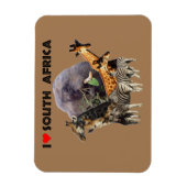 Ik hoor Zuid-Afrika Wildlife Collage Magneet (Verticaal)