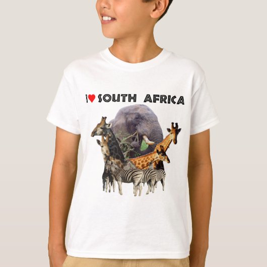 Ik hoor Zuid-Afrika Wildlife Collage T-shirt (Voorkant)