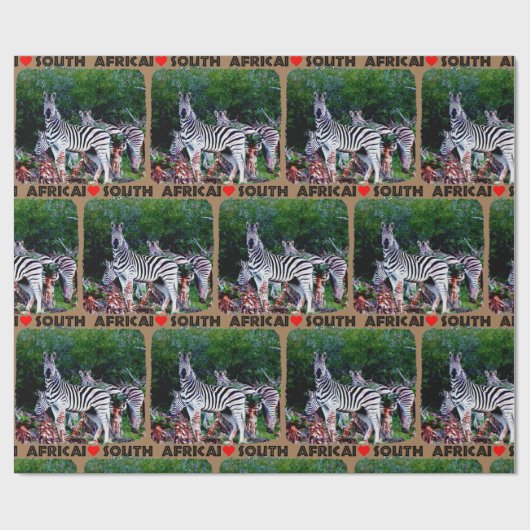 Ik hoor Zuid-Afrika Zebra Aloe Cadeaupapier (Vlak)